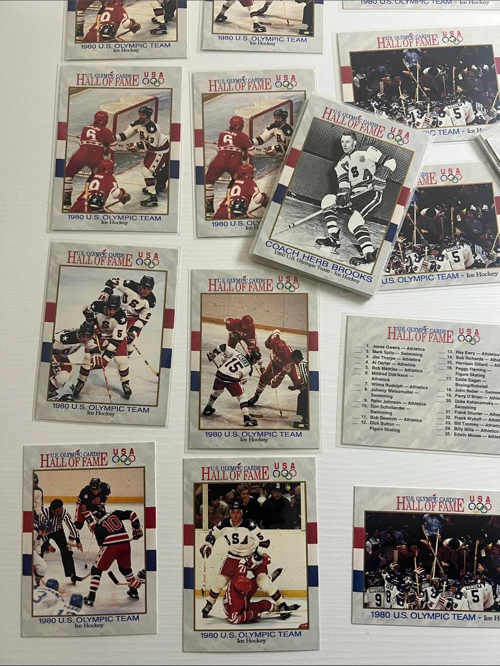 40 Vintage 1980 U.S. Olympic Ice Hockey Trading Cards